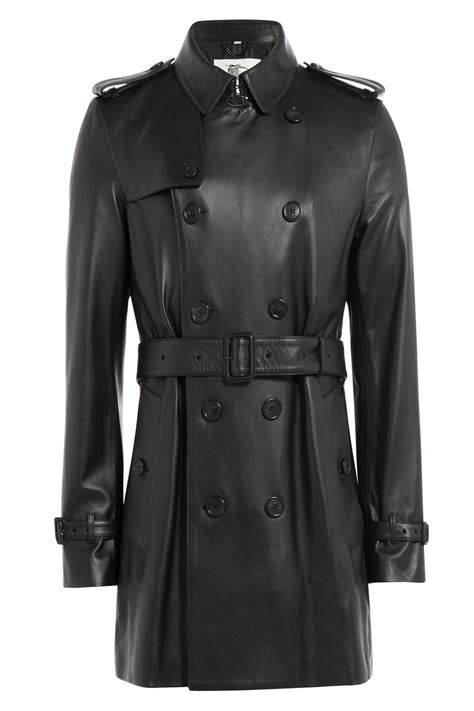 burberry london mens leather epaulette military trench coat|burberry kensington trench coats.